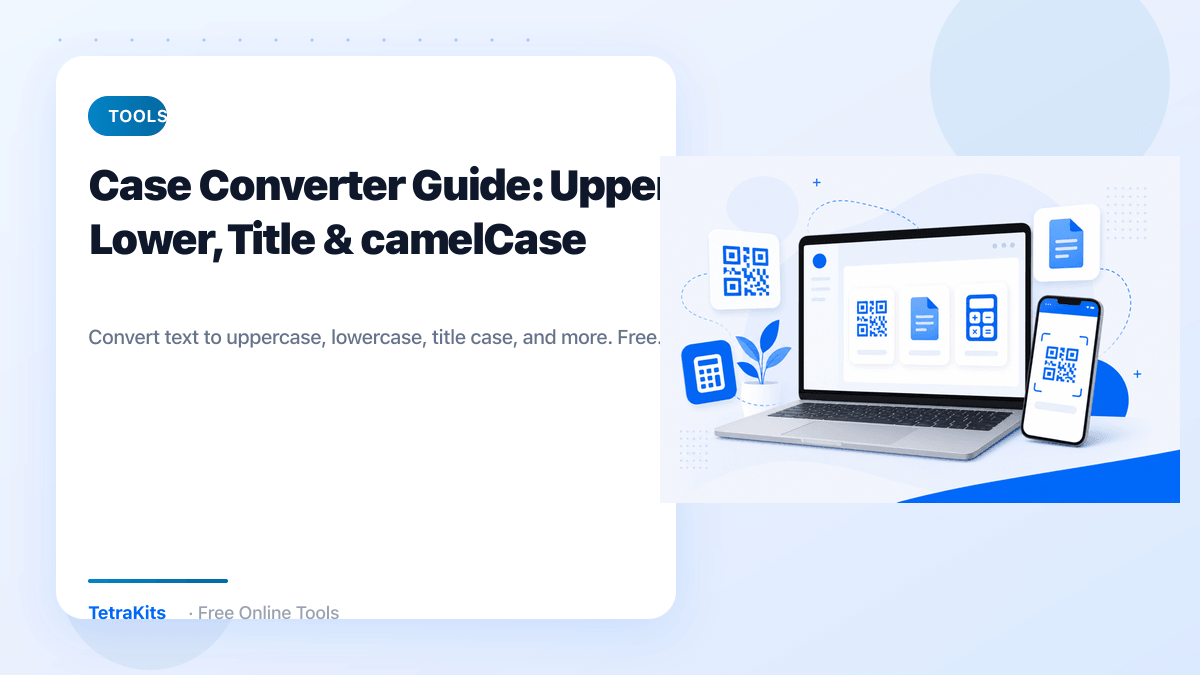 Text case converter tool — illustration