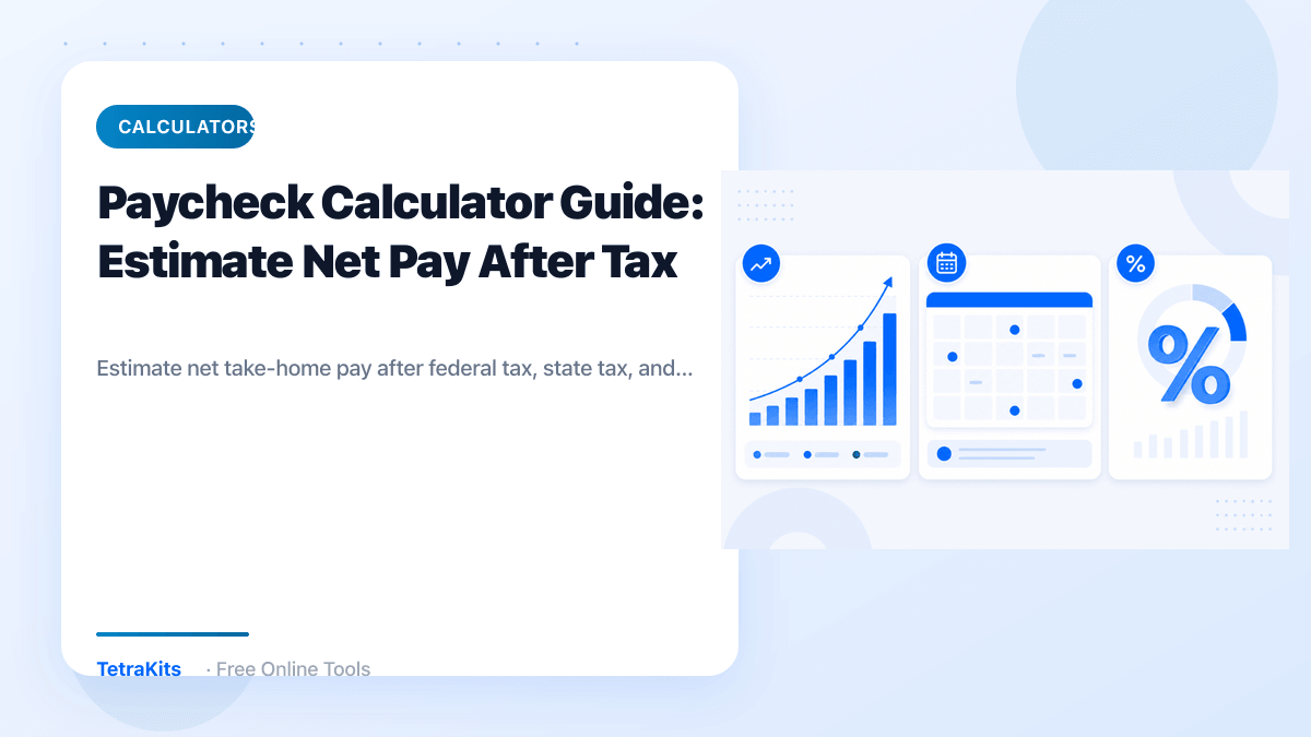 Paycheck and net pay calculator — illustration