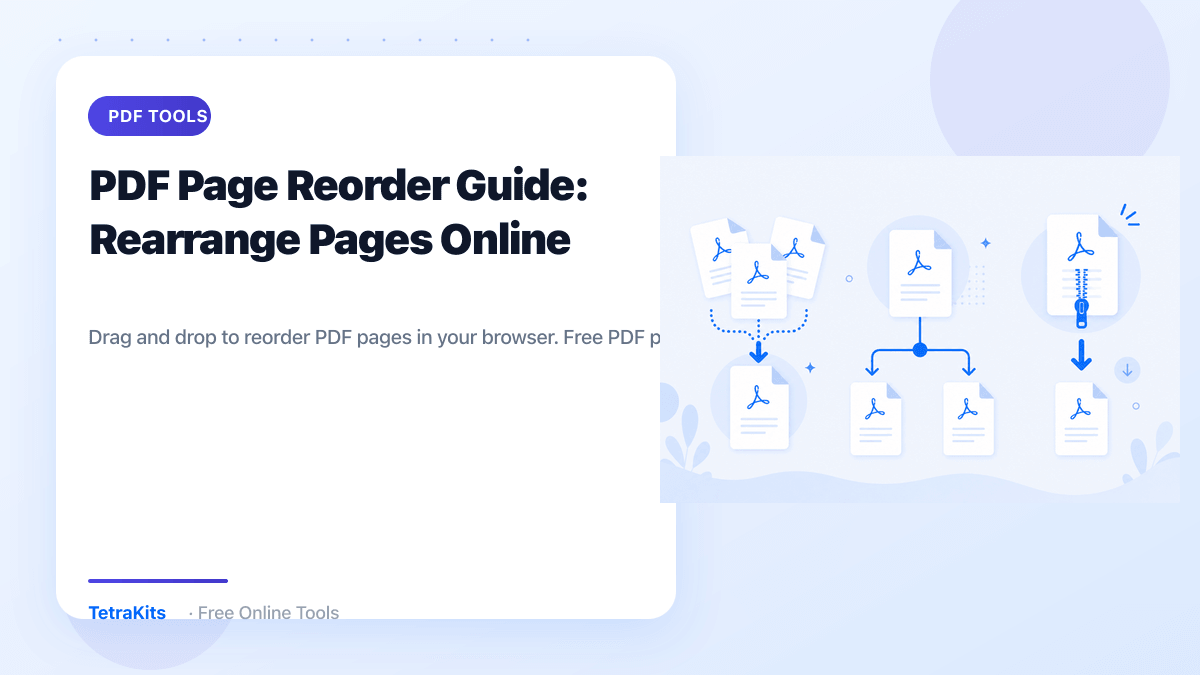 PDF page reorder tool — illustration