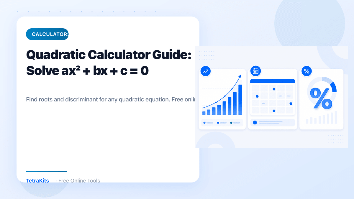 Quadratic equation calculator — illustration