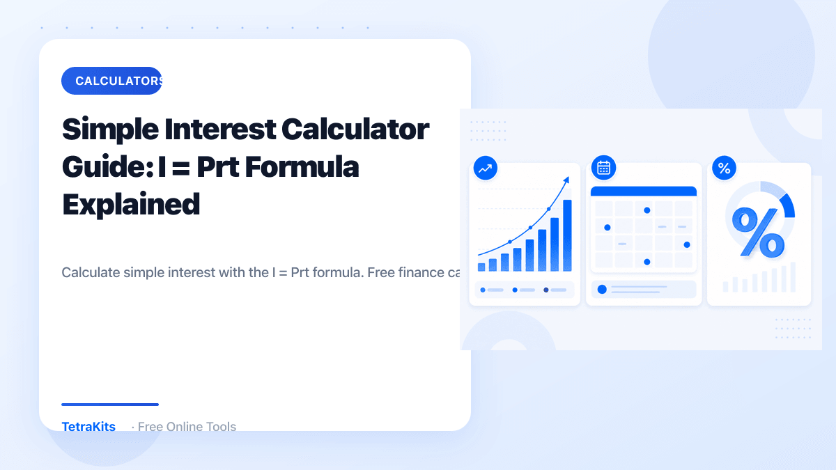 Simple interest calculator — illustration