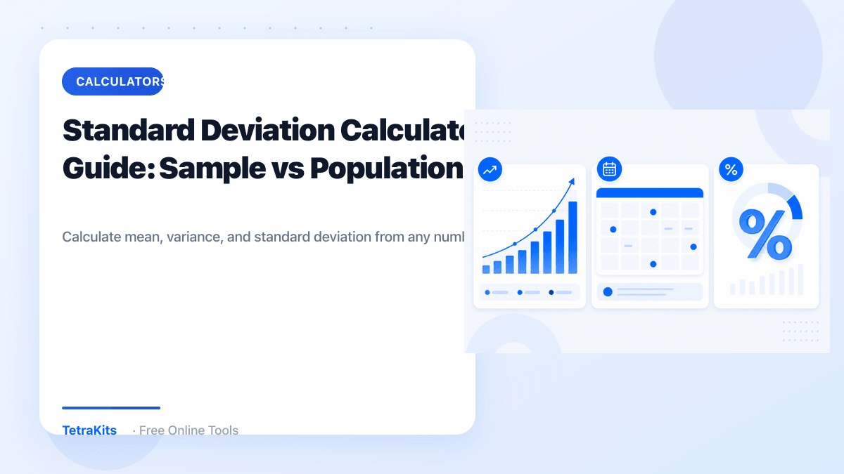 Standard deviation statistics calculator — illustration